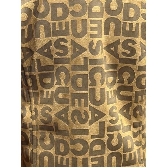 NWT Desigual Chaq_Lou Brown Logo Print Faux Suede Moto Jacket Size 40 (M) - Picture 8 of 16